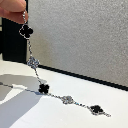 [Shinejoy] CLOVER 5 MOTIF ONYXS BRACELET COLLECTION