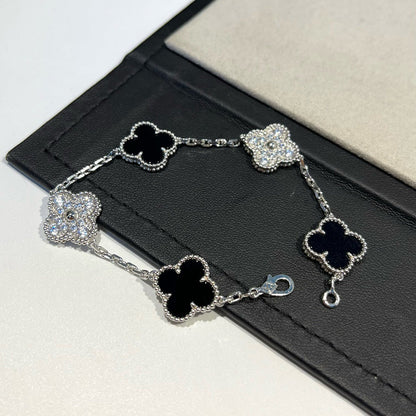 [Shinejoy] CLOVER 5 MOTIF ONYXS BRACELET COLLECTION