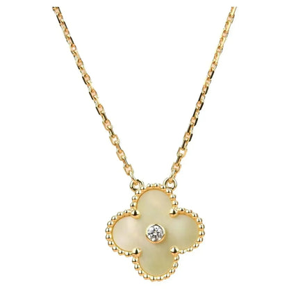 [Shinejoy]CLOVER 15MM DIAMOND GOLD MOTHER OF PEARL NECKLACE