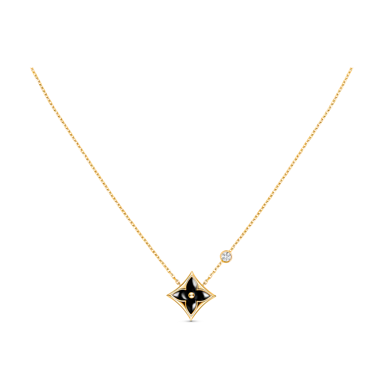 [Shinejoy]STAR BLACK MOP NECKLACE