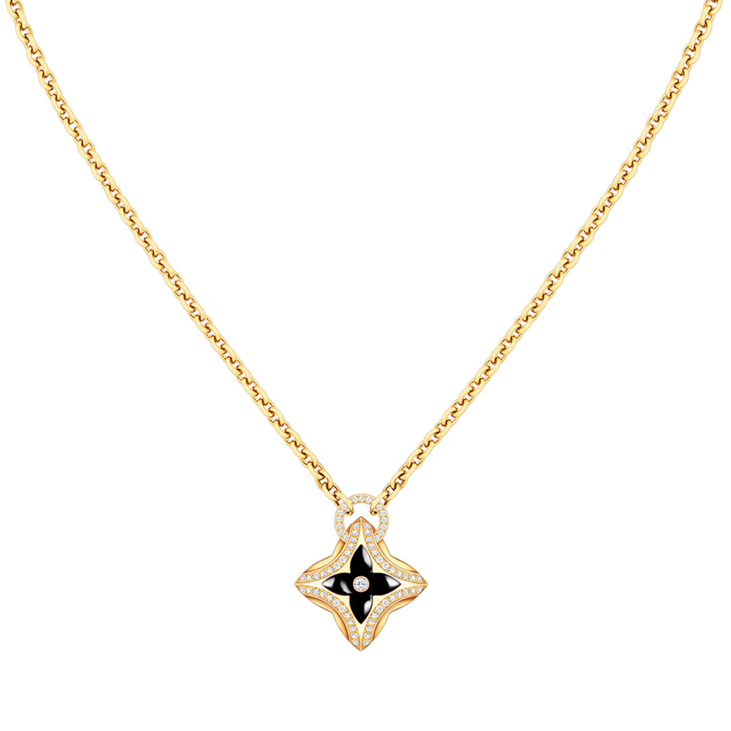 [Shinejoy]STAR PEDANT PINK GOLD DIAMOND NECKLACE