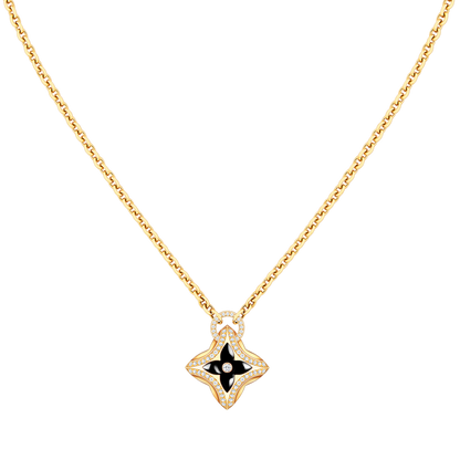 [Shinejoy]STAR PEDANT PINK GOLD DIAMOND NECKLACE
