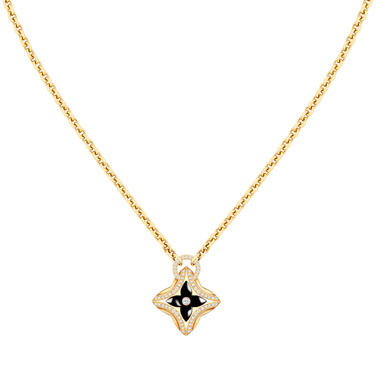 [Shinejoy]STAR PEDANT PINK GOLD DIAMOND NECKLACE