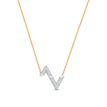 [Shinejoy]VOLT SILVER DIAMOND PEDANT NECKLACE