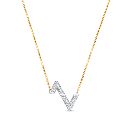 [Shinejoy]VOLT SILVER DIAMOND PEDANT NECKLACE