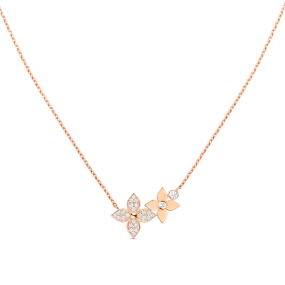 [Shinejoy]STAR BLOSSOM NECKLACE PINK GOLD DIAMONDS