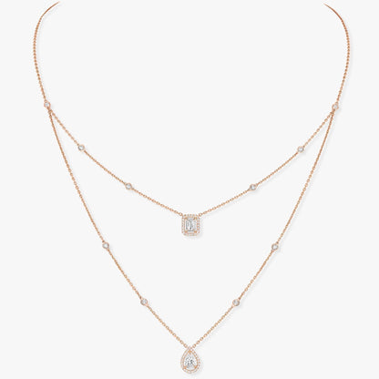 [Shinejoy]MY TWIN 2 ROW DIAMOND NECKLACE