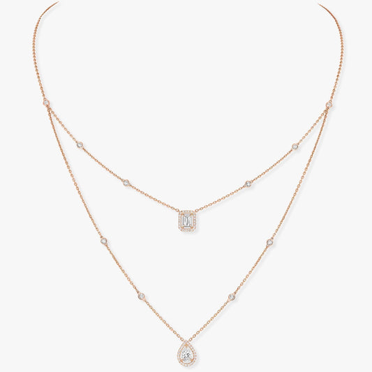 [Shinejoy]MY TWIN 2 ROW DIAMOND NECKLACE