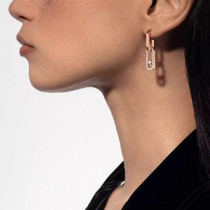 [Shinejoy]Move Link Diamond Earrings