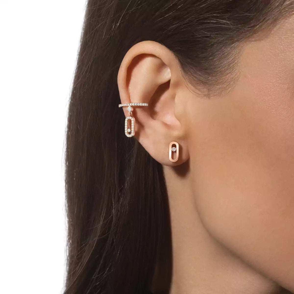 [Shinejoy]Move Uno Diamond Stud Earrings