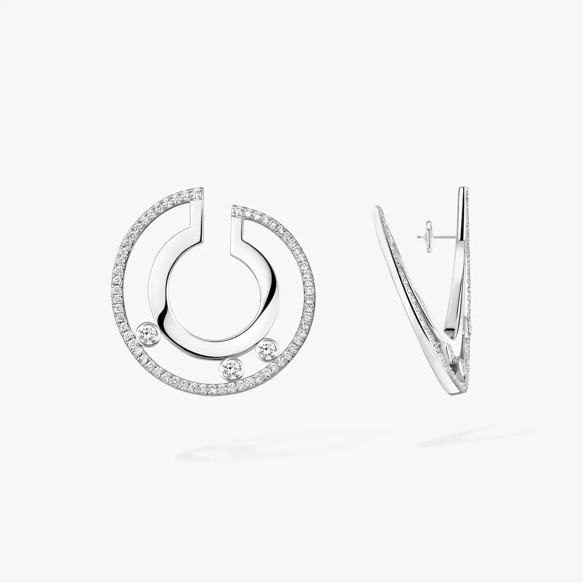 [Shinejoy]Move Romane Small Diamond Hoop Earrings