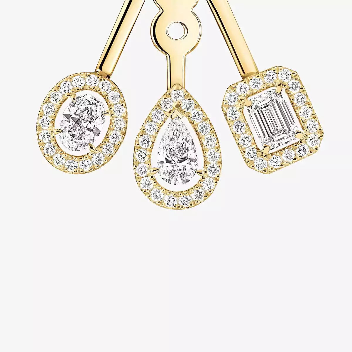 [Shinejoy] My Twin Trio  Diamond Earrings