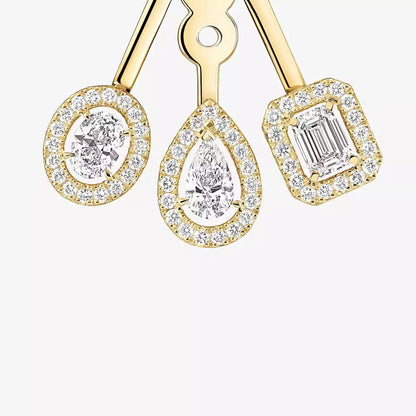 [Shinejoy] My Twin Trio  Diamond Earrings