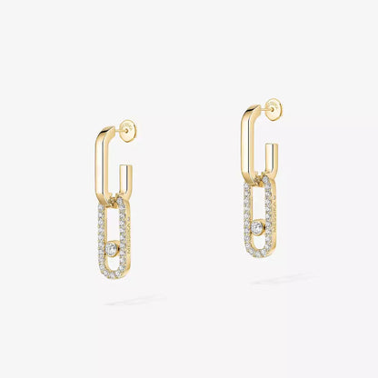 [Shinejoy]Move Link Diamond Earrings