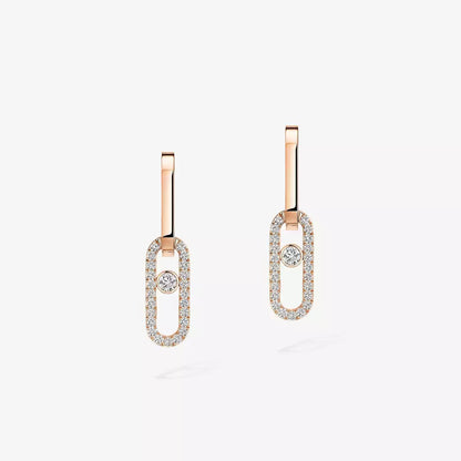[Shinejoy]Move Link Diamond Earrings