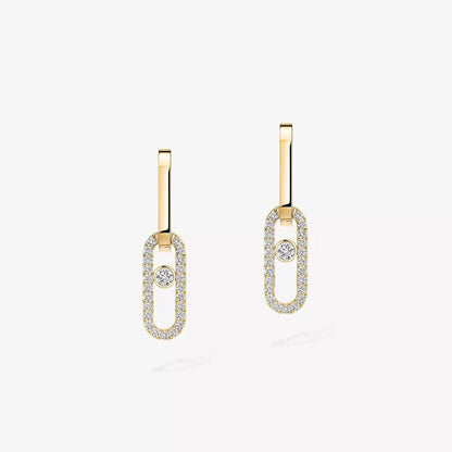 [Shinejoy]Move Link Diamond Earrings