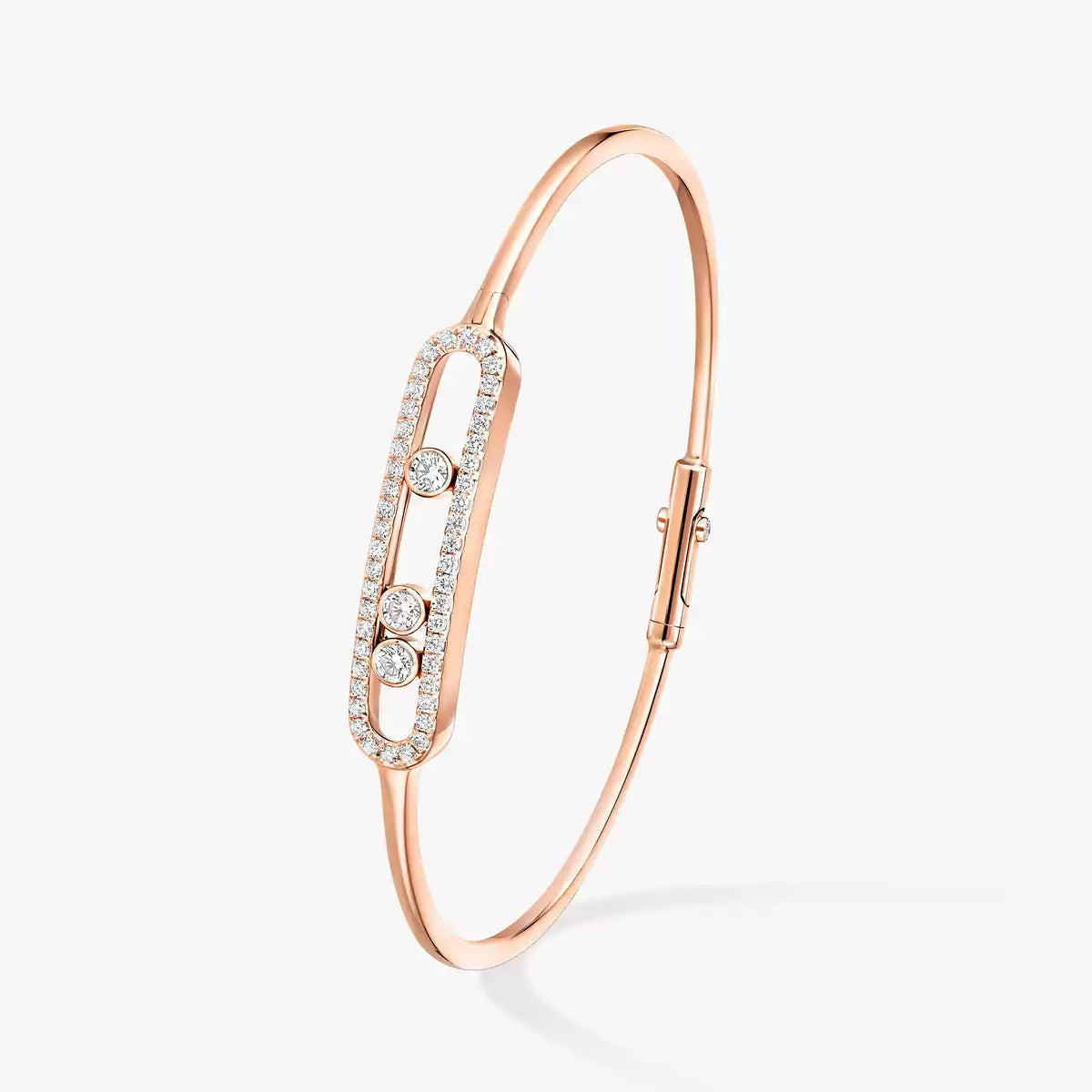 [Shinejoy]Move Pavé Diamond Bangle Bracelet M
