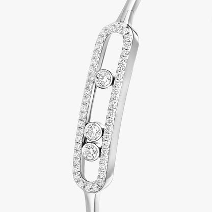 [Shinejoy]Move Pavé Diamond Bangle Bracelet M