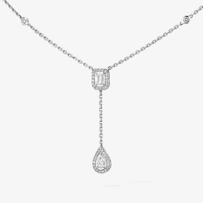 [Shinejoy]Gold Diamond Tie Necklace
