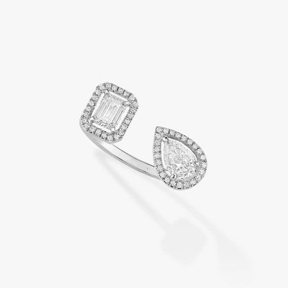 [Shinejoy]MY TWIN TOI & MOI SILVER DIAMOND RING