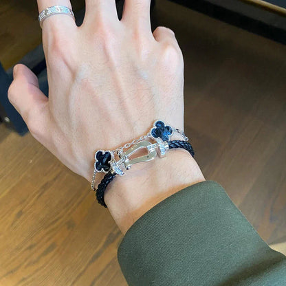 [Shinejoy]CLOVER 5 MOTIF PIETERSITE BRACELET COLLECTION