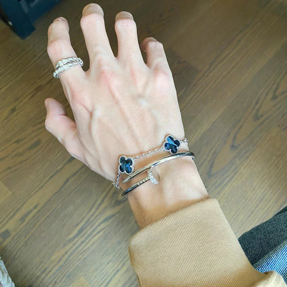 [Shinejoy]CLOVER 5 MOTIF PIETERSITE BRACELET COLLECTION