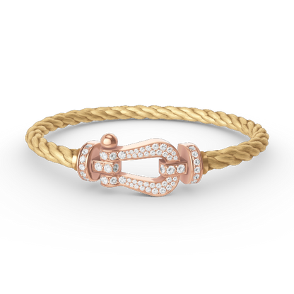 [Shinejoy]FORCE LARGE HORSESHOE FULL DIAMOND BRACELET Shinejoy GOLD