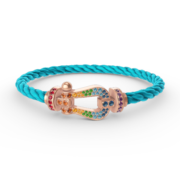 [Shinejoy]FORCE LARGE HORSESHOE  COLORED DIAMOND BRACELET Shinejoy GOLD