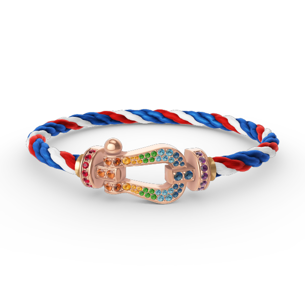 [Shinejoy]FORCE LARGE HORSESHOE  COLORED DIAMOND BRACELET Shinejoy GOLD