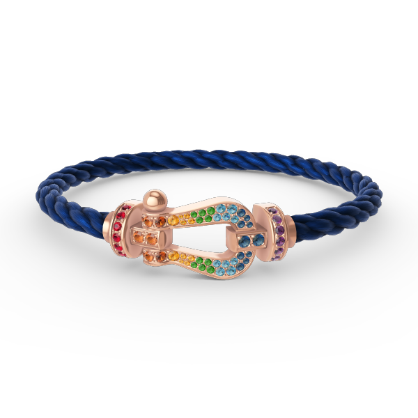 [Shinejoy]FORCE LARGE HORSESHOE  COLORED DIAMOND BRACELET Shinejoy GOLD