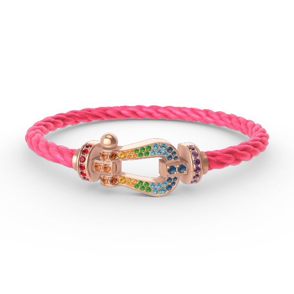 [Shinejoy]FORCE LARGE HORSESHOE  COLORED DIAMOND BRACELET Shinejoy GOLD
