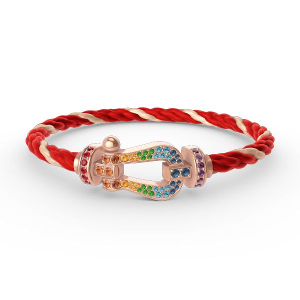 [Shinejoy]FORCE LARGE HORSESHOE  COLORED DIAMOND BRACELET Shinejoy GOLD