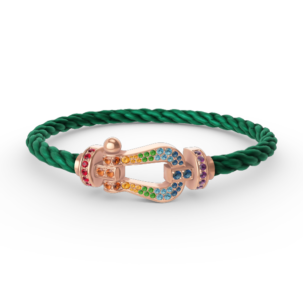 [Shinejoy]FORCE LARGE HORSESHOE  COLORED DIAMOND BRACELET Shinejoy GOLD