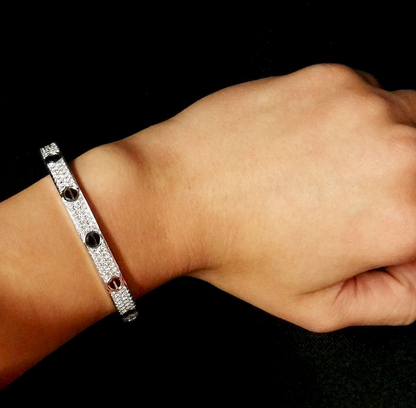[Shinejoy]LOVE BRACELET 6.1MM DIAMOND-PAVED CERAMIC