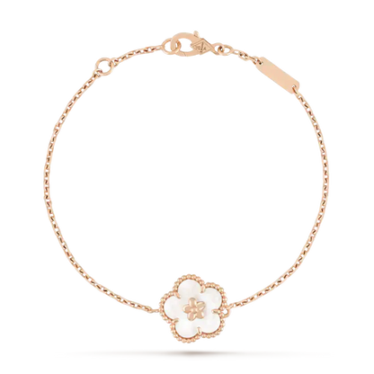 [Shinejoy]LUCKY WHITE MOP PLUM BLOSSOM  BRACELET