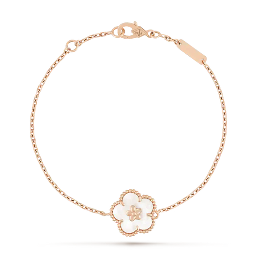 [Shinejoy]LUCKY WHITE MOP PLUM BLOSSOM  BRACELET