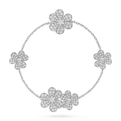 [Shinejoy]FRIVOLE SILVER 5 FLOWERS BRACELET