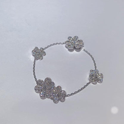 [Shinejoy]FRIVOLE SILVER 5 FLOWERS BRACELET