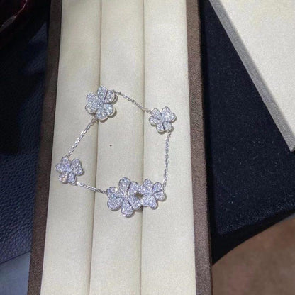 [Shinejoy]FRIVOLE SILVER 5 FLOWERS BRACELET