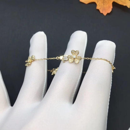 [Shinejoy]FRIVOLE GOLD 5 FLOWERS BRACELET