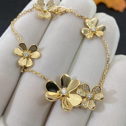 [Shinejoy]FRIVOLE GOLD 5 FLOWERS BRACELET