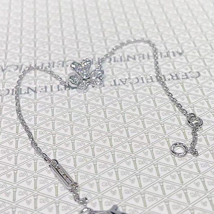 [Shinejoy]FRIVOLE SILVER FLOWER DIAMOND BRACELET