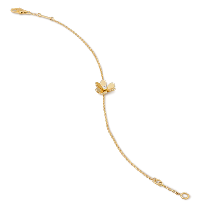 [Shinejoy]FRIVOLE GOLD FLOWER PINK MALACHITE BRACELET