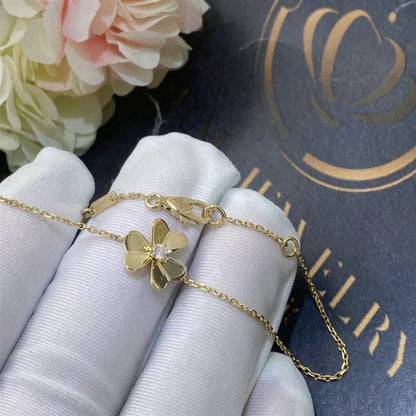 [Shinejoy]FRIVOLE GOLD FLOWER PINK MALACHITE BRACELET