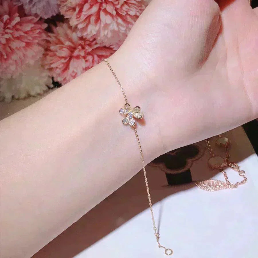 [Shinejoy]FRIVOLE GOLD FLOWER DIAMOND BRACELET