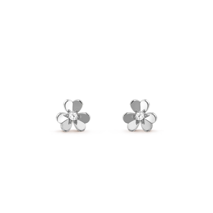 [Shinejoy]FRIVOLE MINI SILVER FLOWER EARRINGS
