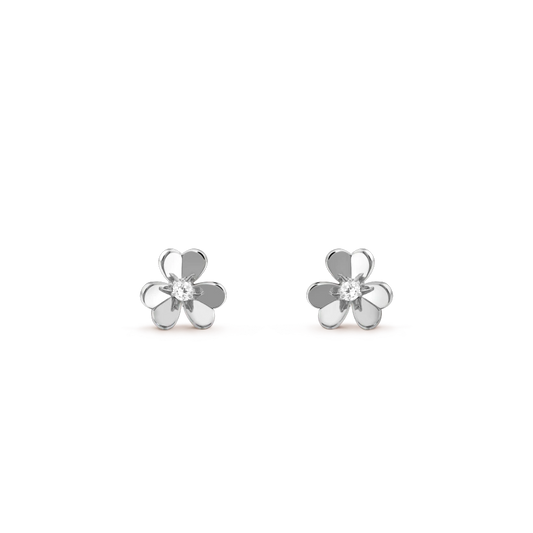 [Shinejoy]FRIVOLE MINI SILVER FLOWER EARRINGS