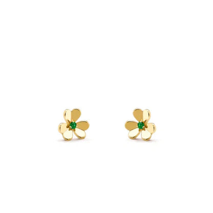 [Shinejoy]FRIVOLE  FLOWER MALACHITE EARRINGS