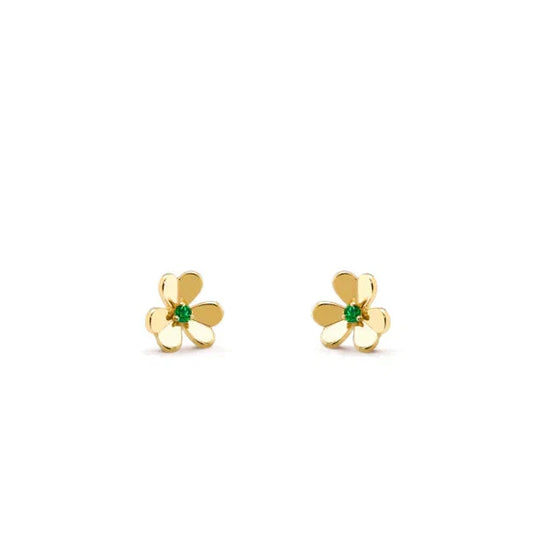[Shinejoy]FRIVOLE  FLOWER MALACHITE EARRINGS