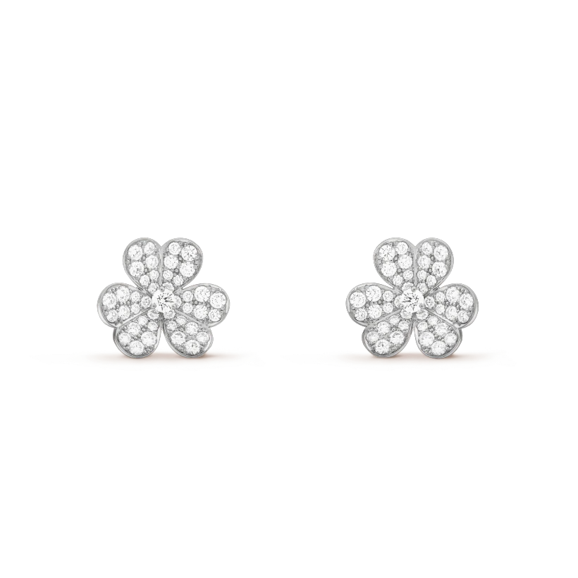 [Shinejoy]FRIVOLE SILVER FLOWER DIAMOND EARRINGS